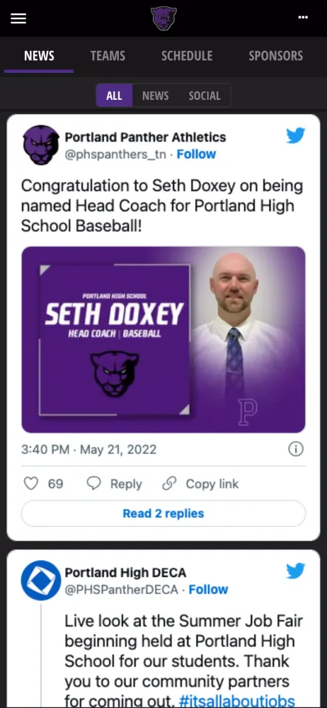 Portland Panthers Athletics應用截圖