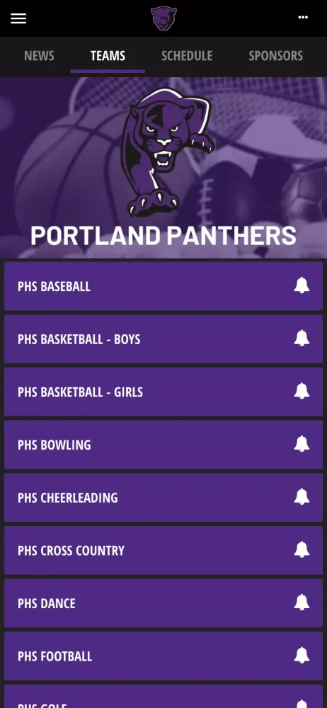 Portland Panthers Athletics應用截圖