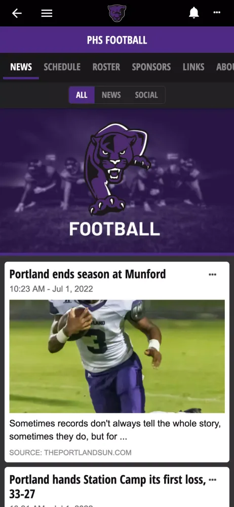 Portland Panthers Athletics應用截圖
