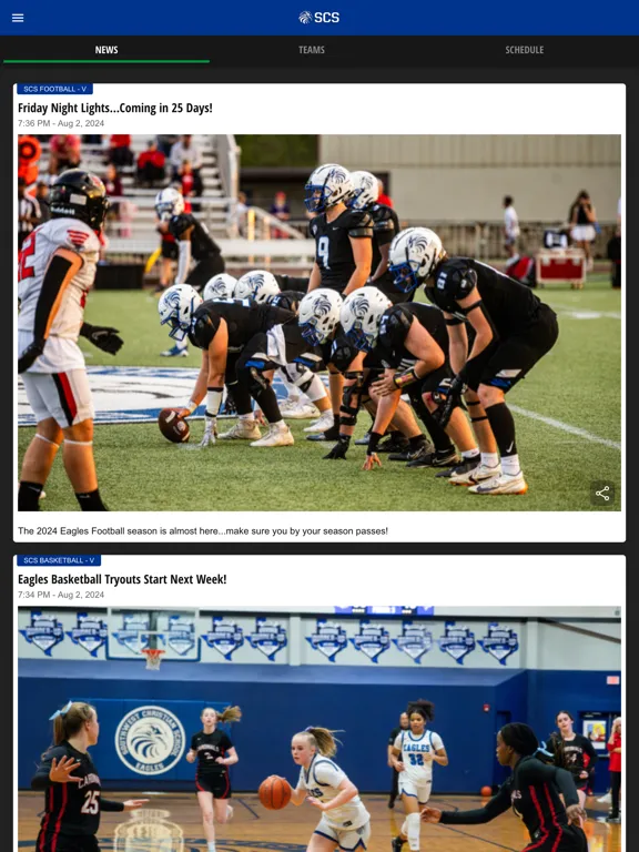 Southwest Christian Eagles iPad  Screenshots