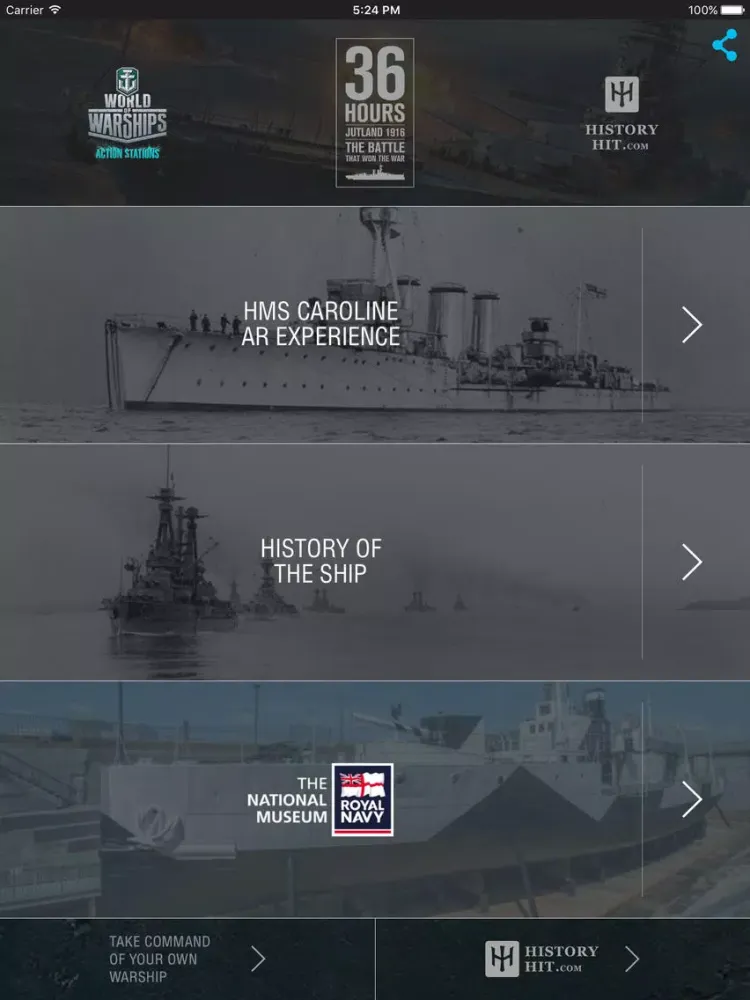Capturas de pantalla de HMS Caroline AR Experience - National Museum of the Royal Navy iPad 