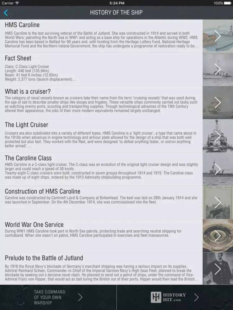 Capturas de pantalla de HMS Caroline AR Experience - National Museum of the Royal Navy iPad 