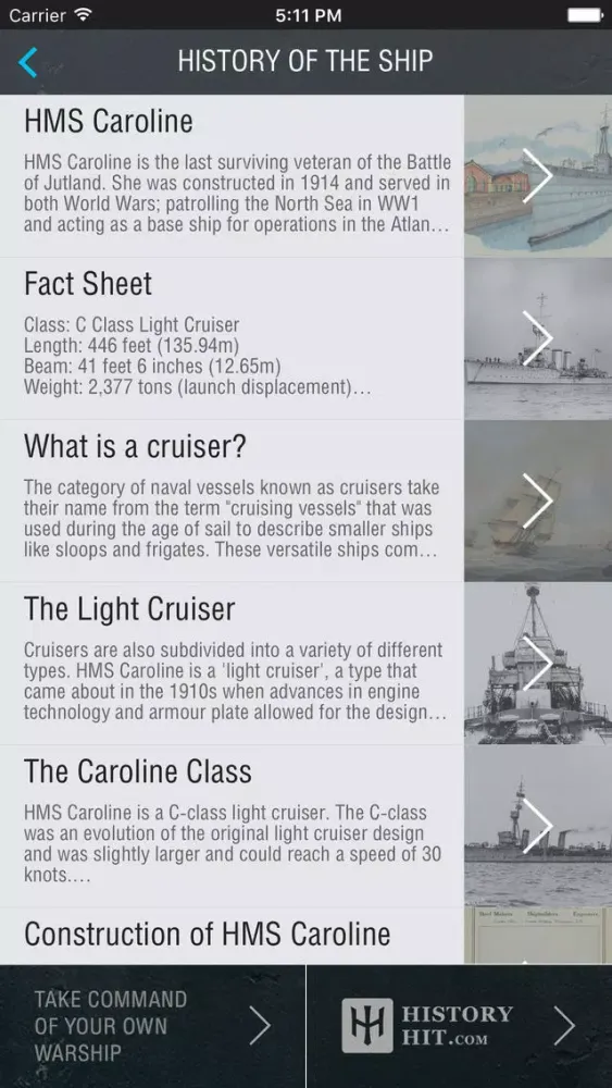 Capturas de pantalla de HMS Caroline AR Experience - National Museum of the Royal Navy