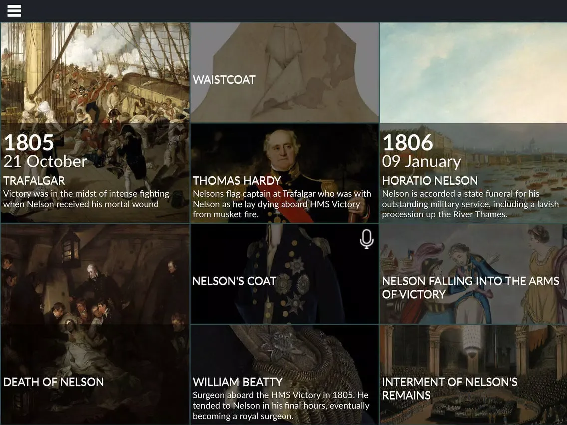 Zrzuty ekranu Timeline Nelson - National Maritime Museum iPad 