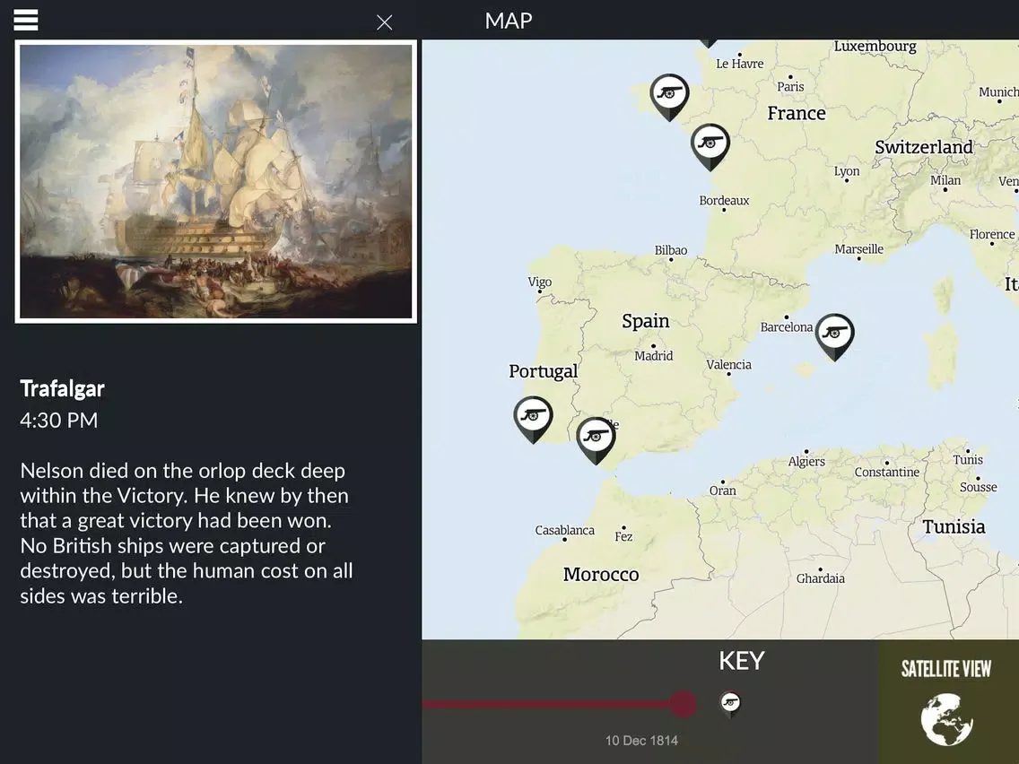 Zrzuty ekranu Timeline Nelson - National Maritime Museum iPad 