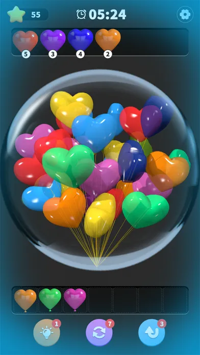 ภาพหน้าจอของ Balloon Triple Match: Match 3D