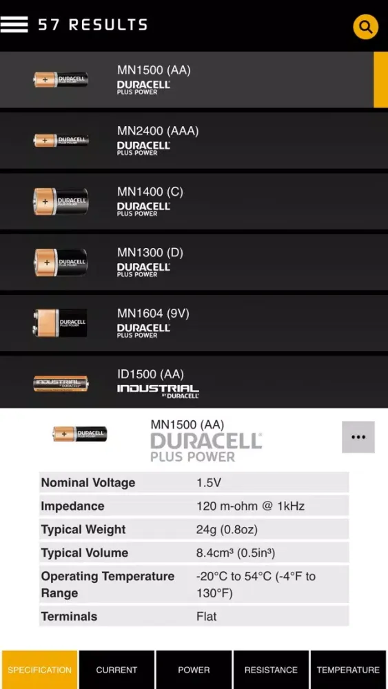 Duracell Datasheets應用截圖