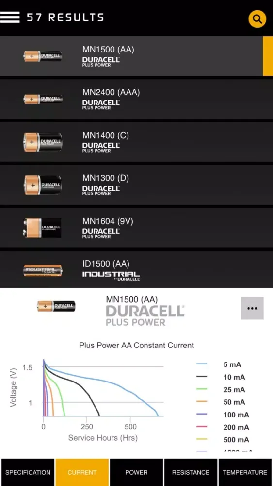 Duracell Datasheets應用截圖