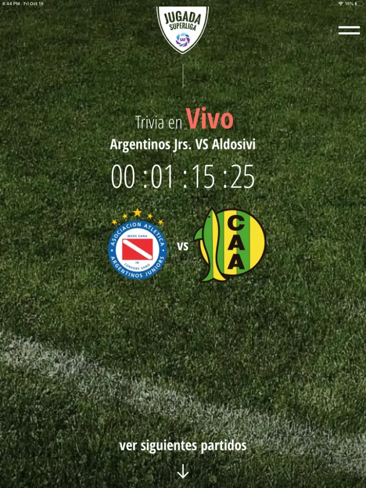 Capturas de tela do Jugada SuperLiga iPad 