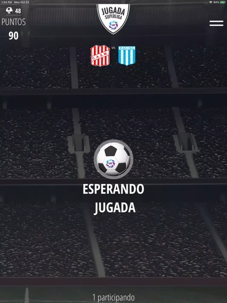 Capturas de tela do Jugada SuperLiga iPad 