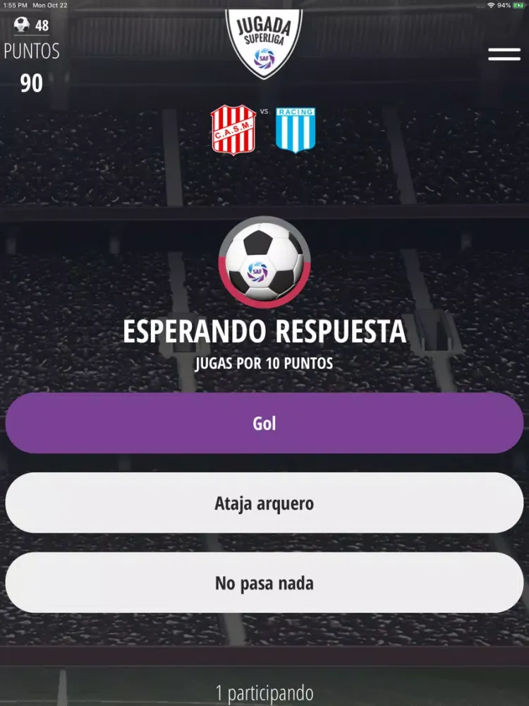 Capturas de tela do Jugada SuperLiga iPad 