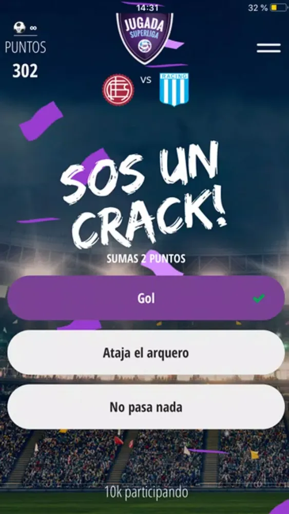 Capturas de tela do Jugada SuperLiga