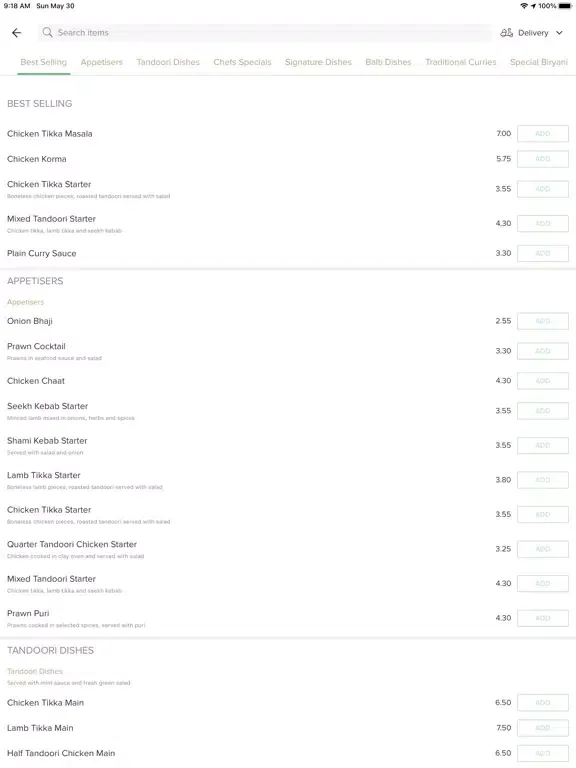 Скриншоты The Balti Tandoori iPad 