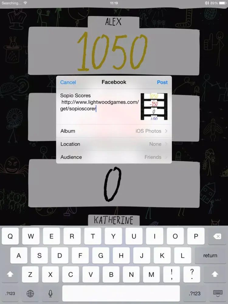 Скриншоты Sopio Scorer iPad 