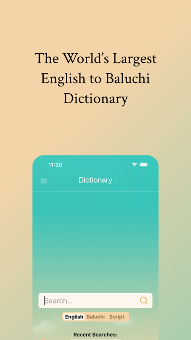 Ảnh chụp màn hình của Baluchi Dictionary