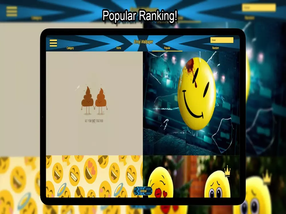 Emoji Wallpapers HD 4K iPad  Screenshots