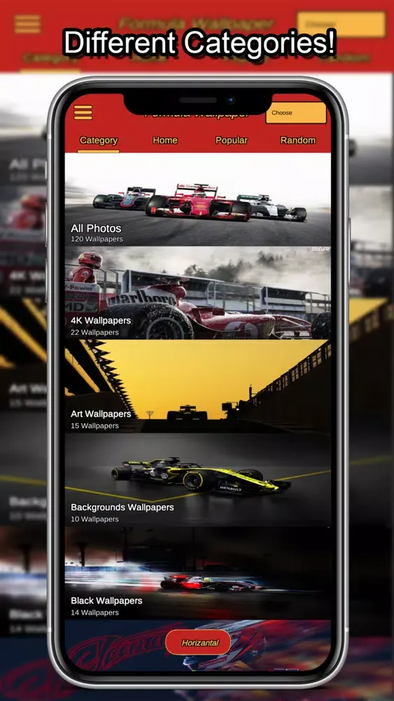 Ảnh chụp màn hình của Formula Wallpapers HD 4K