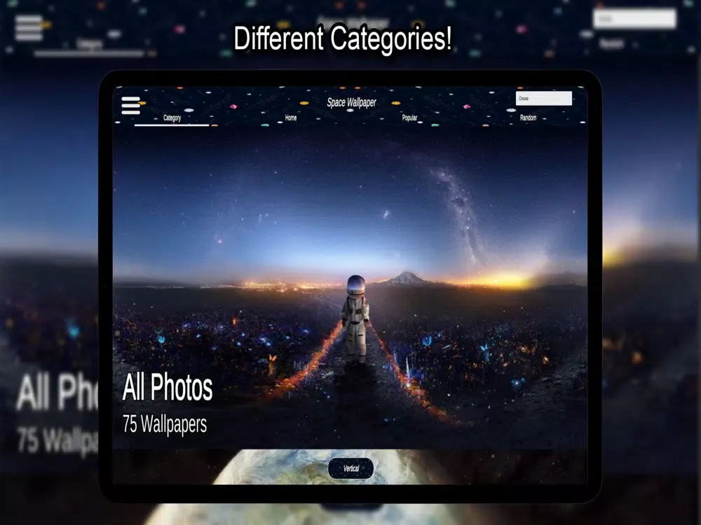 Capturas de tela do Space Wallpapers HD 4K iPad 