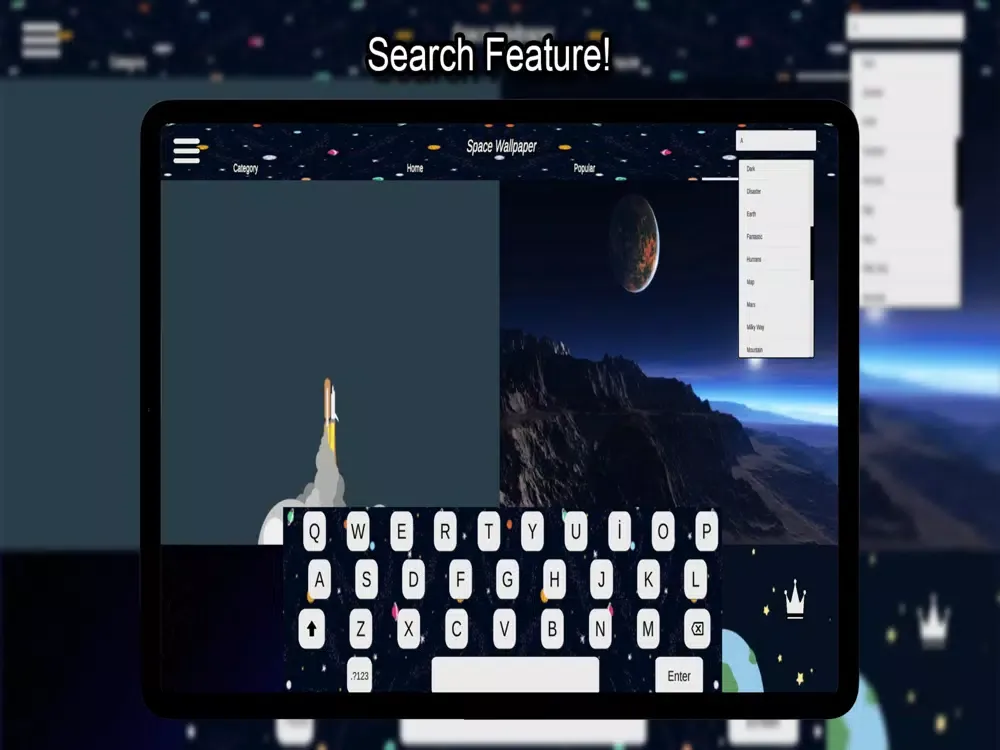Capturas de tela do Space Wallpapers HD 4K iPad 