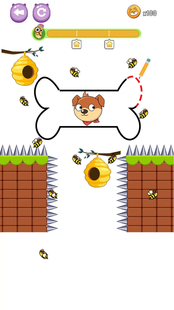 Zrzuty ekranu Dog vs Bee: Save The Dog