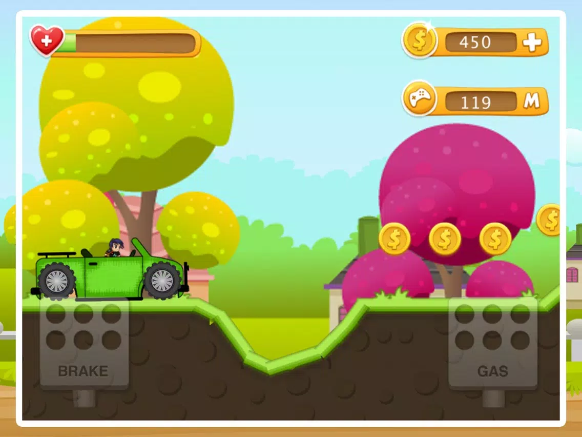 Hill Racing Of Slug Car iPad  Screenshots