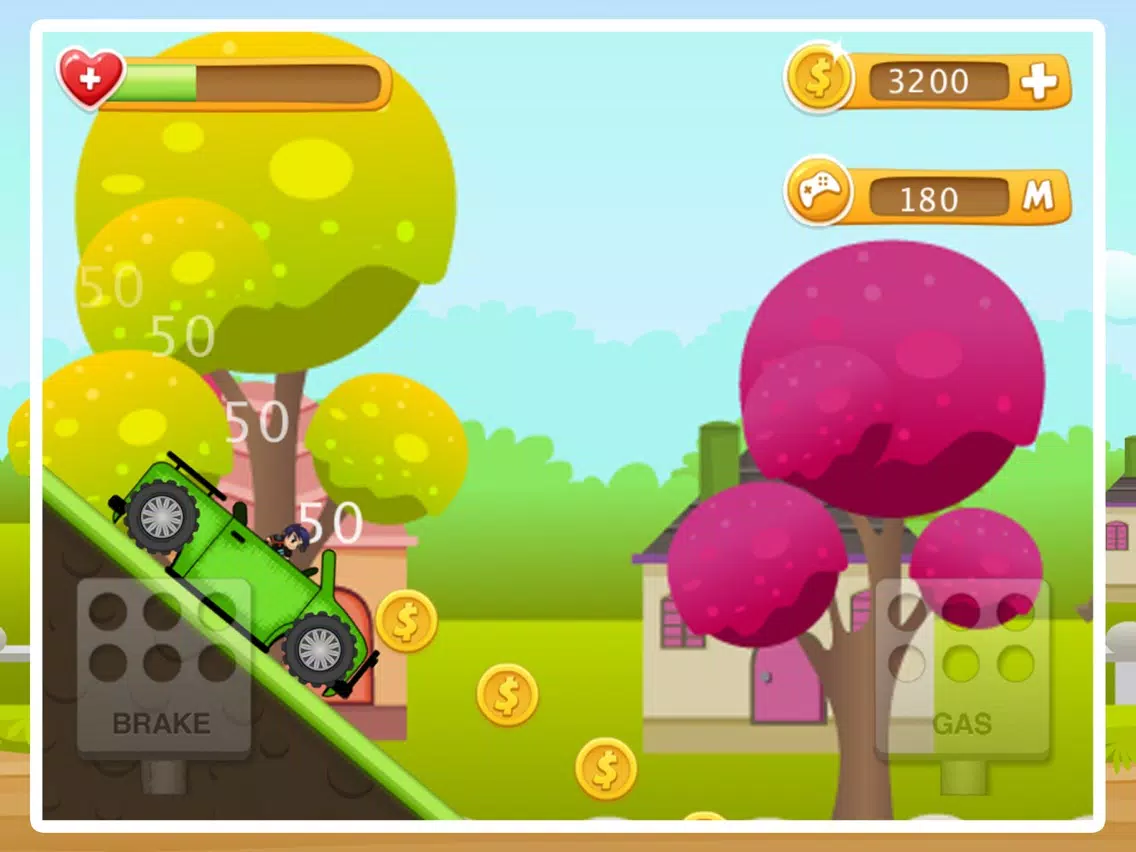 Hill Racing Of Slug Car iPad  Screenshots
