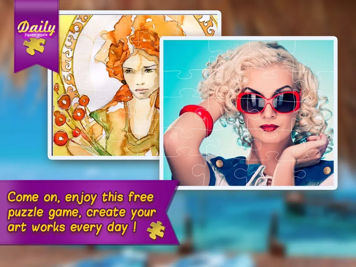 Daily Jigsaw Puzzles - A magic cool games iPad  Screenshots