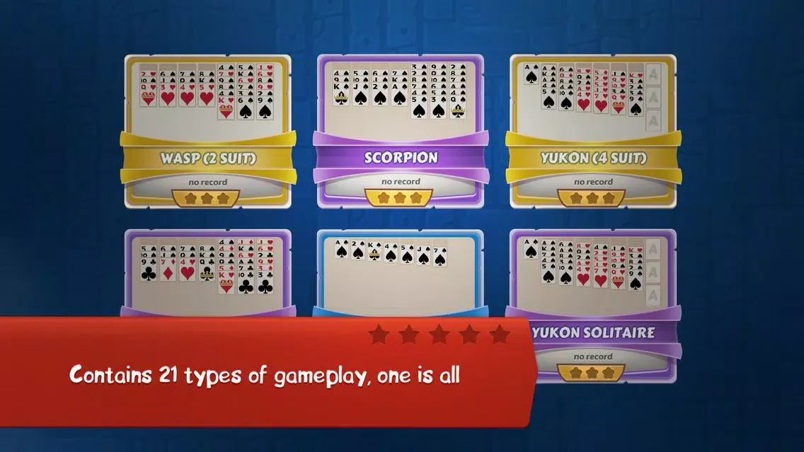 Ảnh chụp màn hình của Solitaire Games:Classic SPIDER SCORPION 21 IN 1