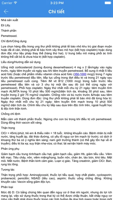 Tangkapan layar Y học - Thuốc A-Z