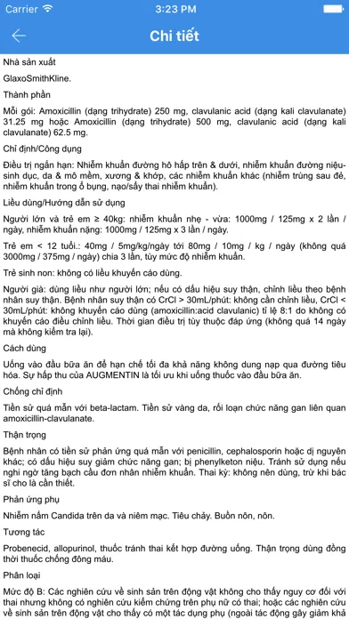 Tangkapan layar Y học - Thuốc A-Z
