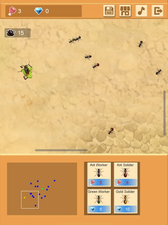 ภาพหน้าจอของ Ant Life Survival iPad 