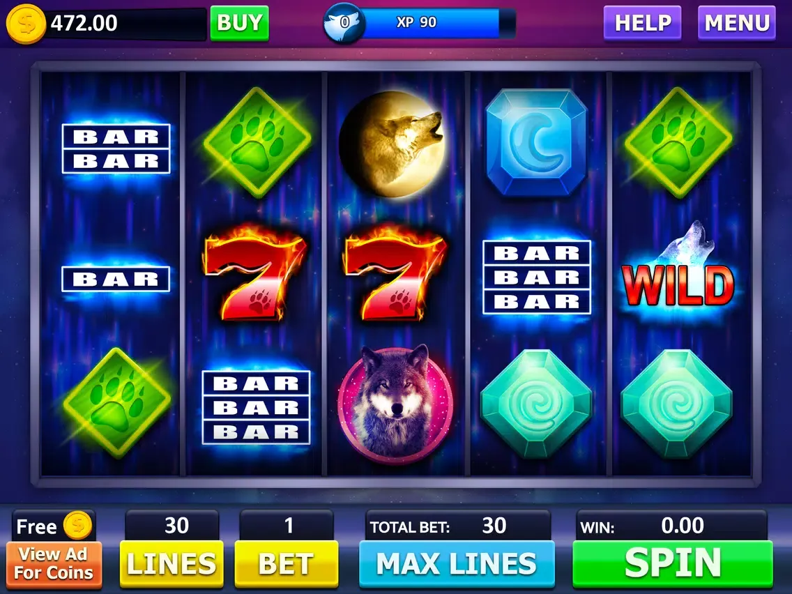 Howling Wolf: Spirit of the Moon Vegas Slots iPad 应用截图