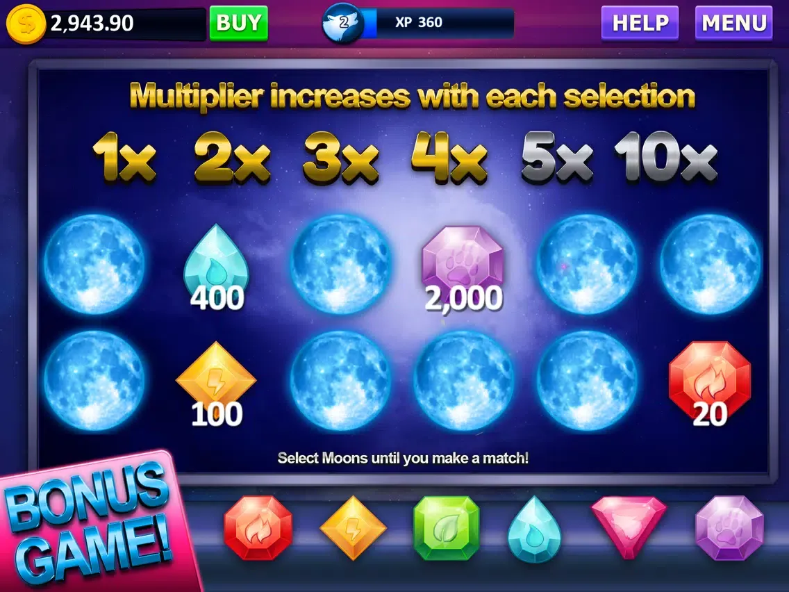 Howling Wolf: Spirit of the Moon Vegas Slots iPad 应用截图