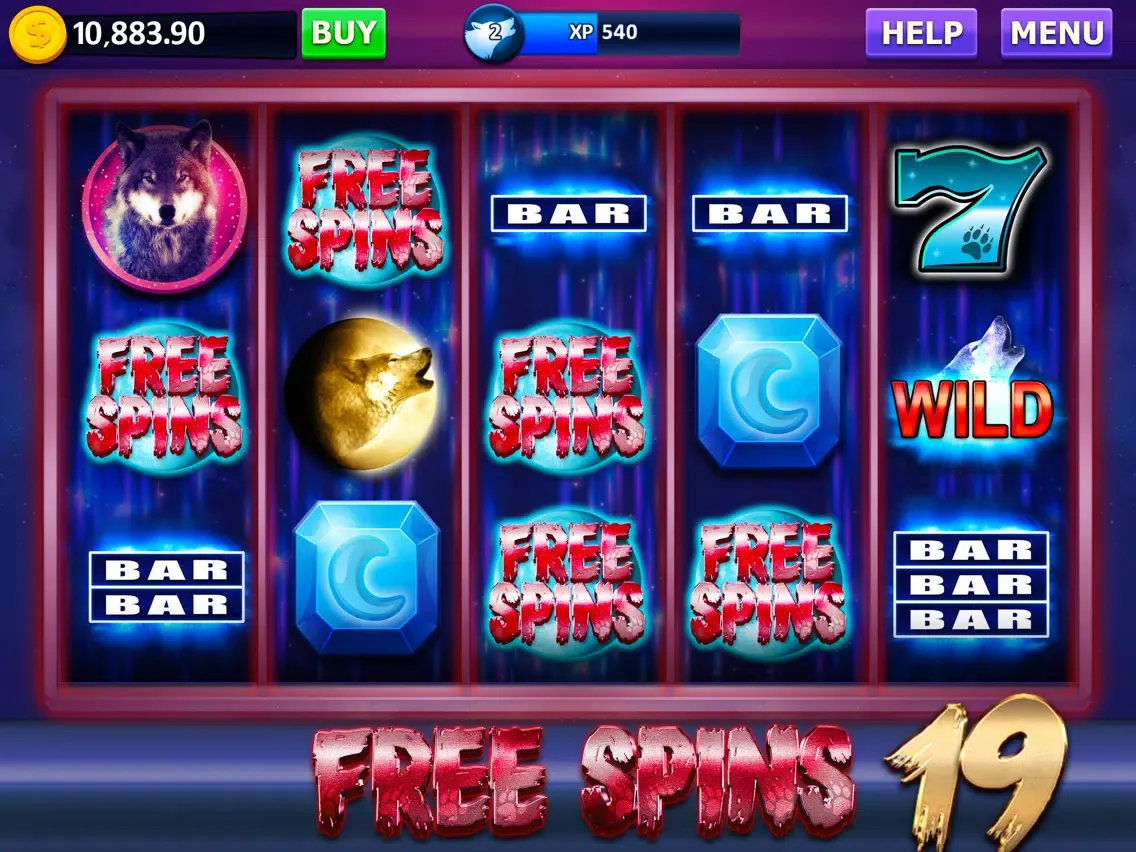 Howling Wolf: Spirit of the Moon Vegas Slots iPad 应用截图