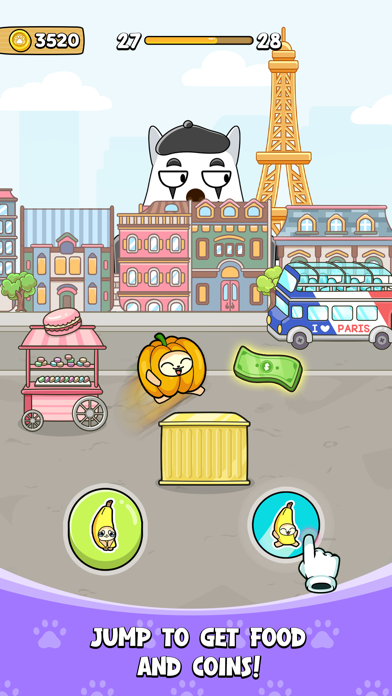 ภาพหน้าจอของ Banana Cat Run: World Travel