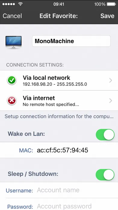 Capturas de pantalla de iNet WOL - Wake on Lan