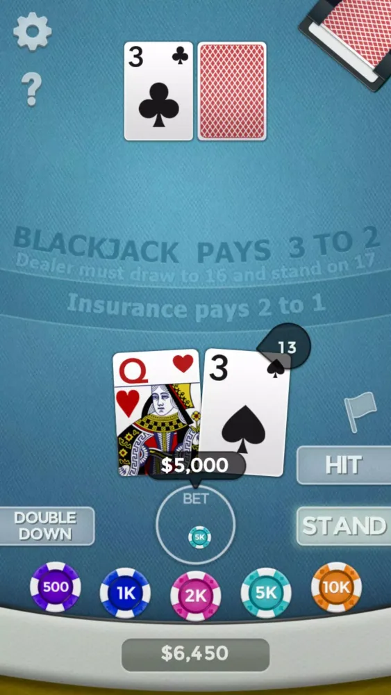 Screenshot di Blackjack 21
