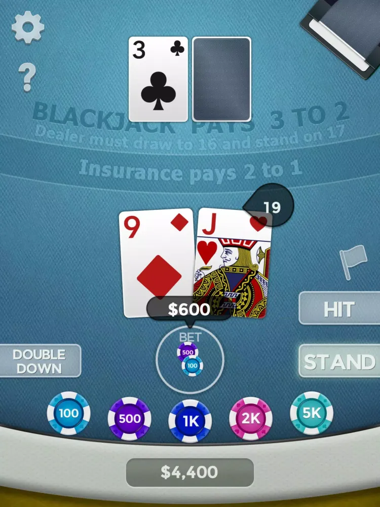 Screenshot di Blackjack 21