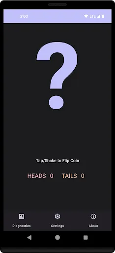 Capturas de tela do Simple Coin Flip