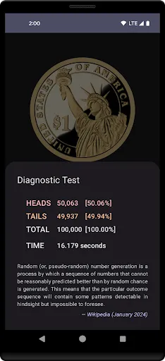 Capturas de tela do Simple Coin Flip