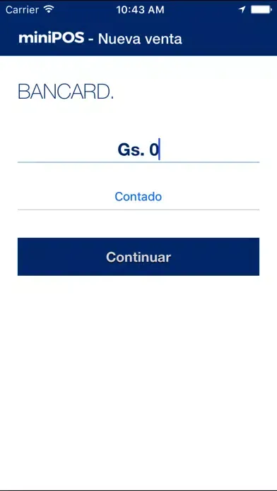 Capturas de tela do miniPOS Infonet