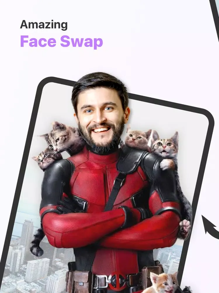 Tangkapan skrin Funny Face Swap Me - GIF Maker iPad 