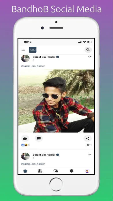Captures d'écran de BandhoB Social Media