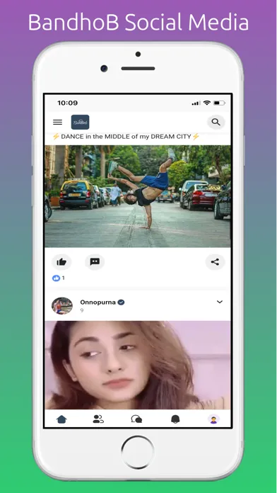 Captures d'écran de BandhoB Social Media