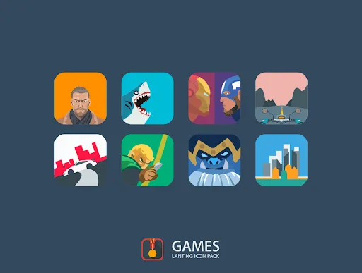 Capturas de tela do Lanting Icon Pack: Colorful