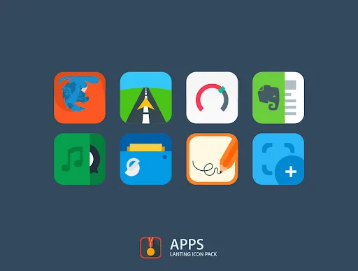Capturas de tela do Lanting Icon Pack: Colorful