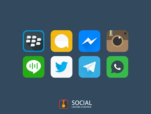 Capturas de tela do Lanting Icon Pack: Colorful