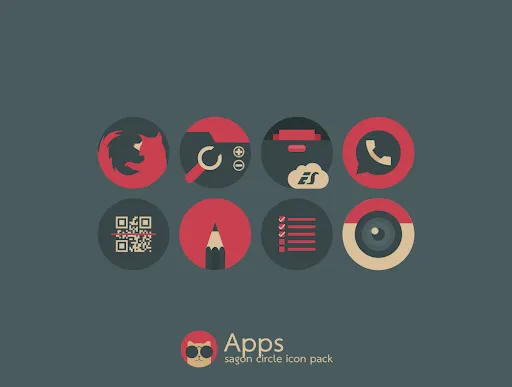 Sagon Circle: Dark Icon Pack應用截圖