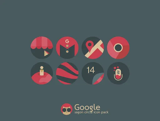 Sagon Circle: Dark Icon Pack應用截圖