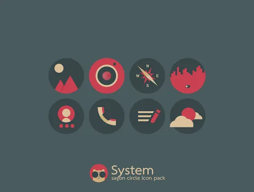 Sagon Circle: Dark Icon Pack應用截圖